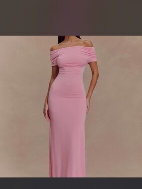Meshki Blush Off-Shoulder Maxi Dress